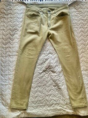 Men’s Levi’s 512 Slim Taper Jeans Green Gray Denim Size 34x32 Excellent Conditio